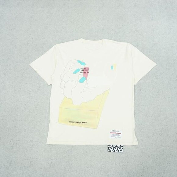 RIVINGTON ROI REBIS Hand Of Fate Print Vintage Washed Short Sleeves